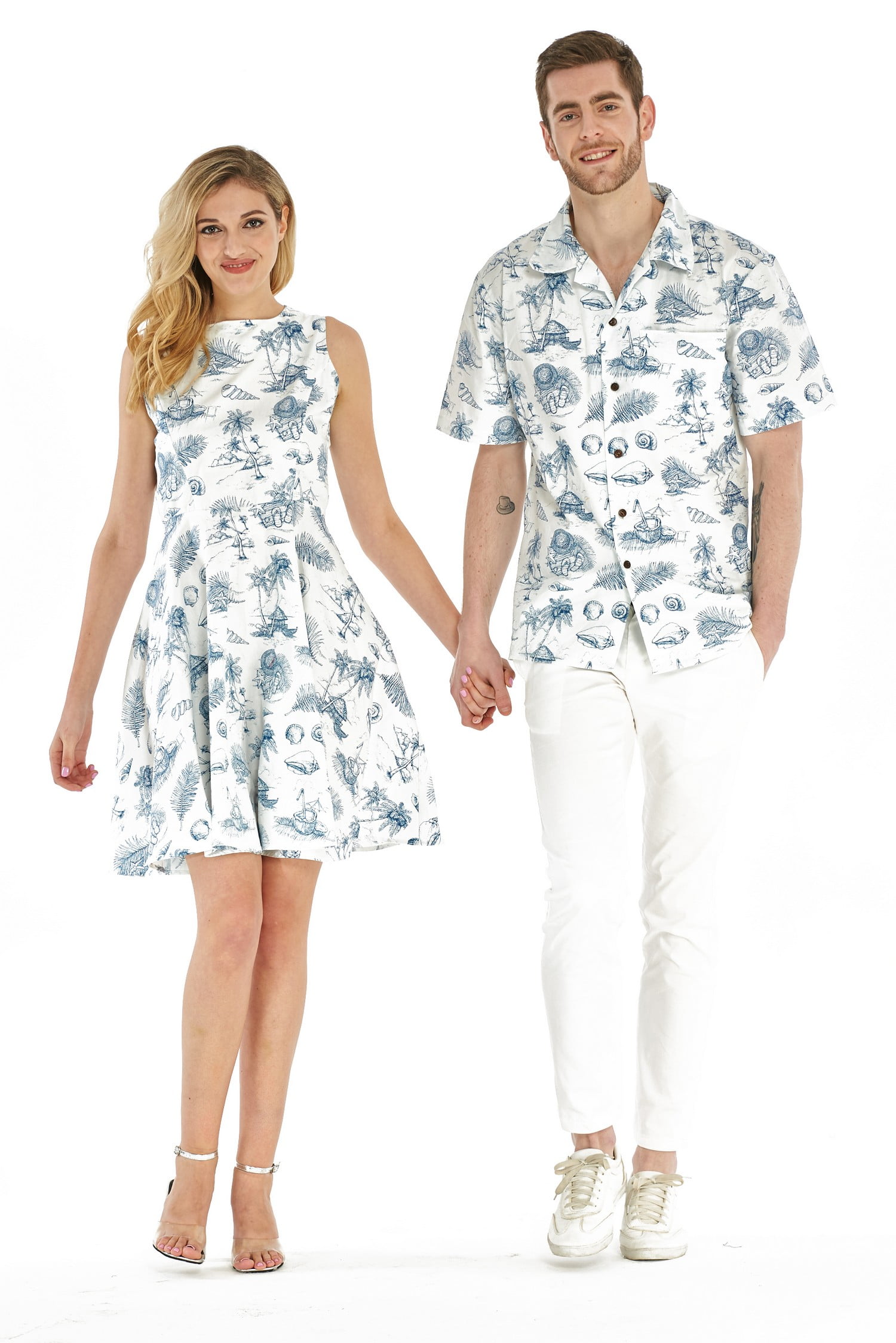 Couple Matching Outfit - Light Blue Satin
